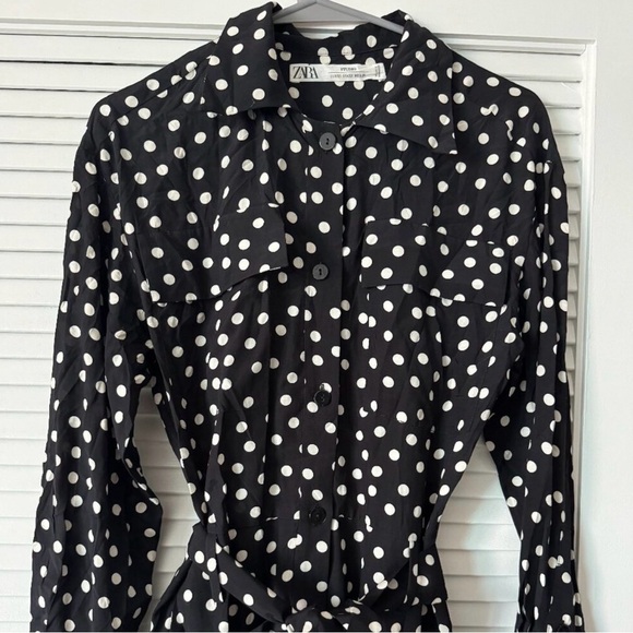 ZARA Black V-Neck Jumpsuit - Size XS - New Without Tags 🖤 - Picture 6 of 16